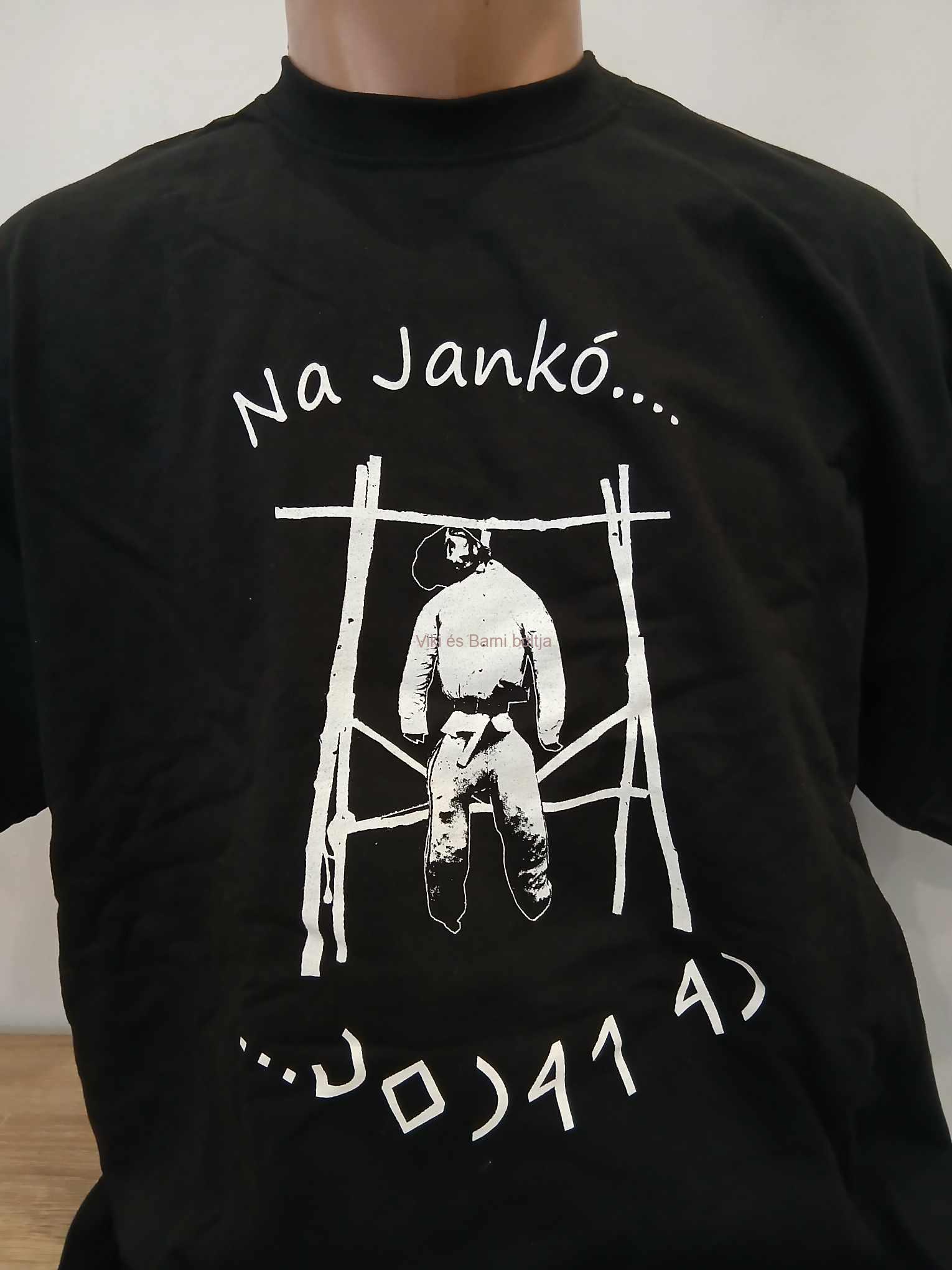 Akasztott Avram Iancu póló, fekete színben